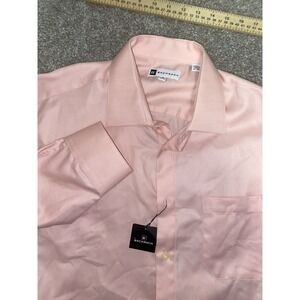 Bachrach dress shirt Button Down Pink Mens XL Preppy Casual Work 16 - 32/33 Dad